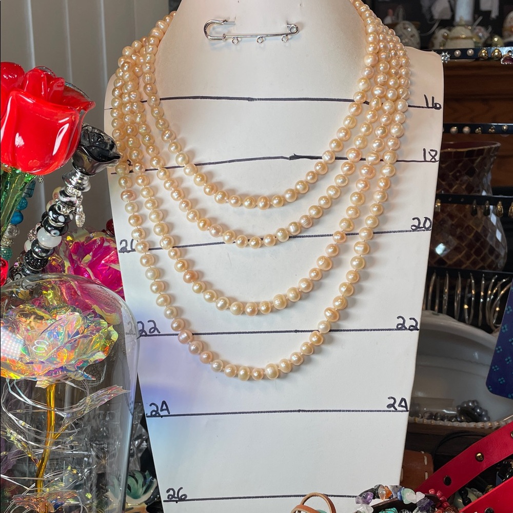Freshwater Pearl Necklace Approximately 100 inches Long